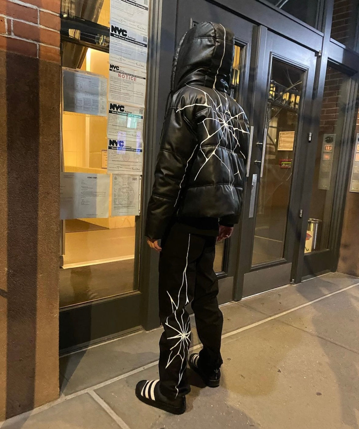 Black jeans hand painted whvte web